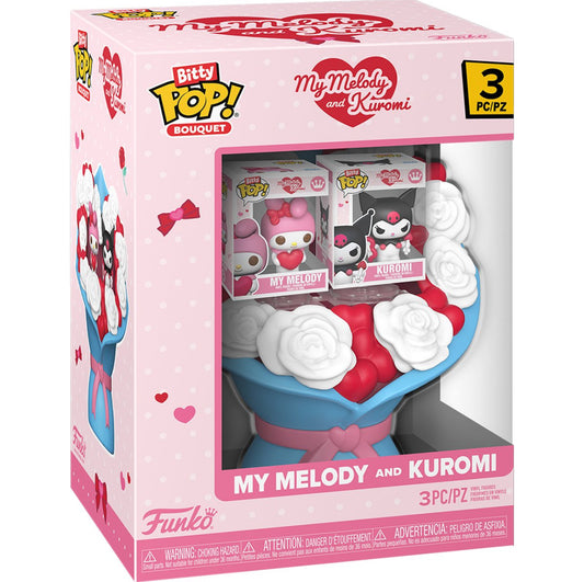 Funko Bitty POP! Valentine Bouquet - My Melody & Kuromi 3pcs Set Hello Kitty Gif