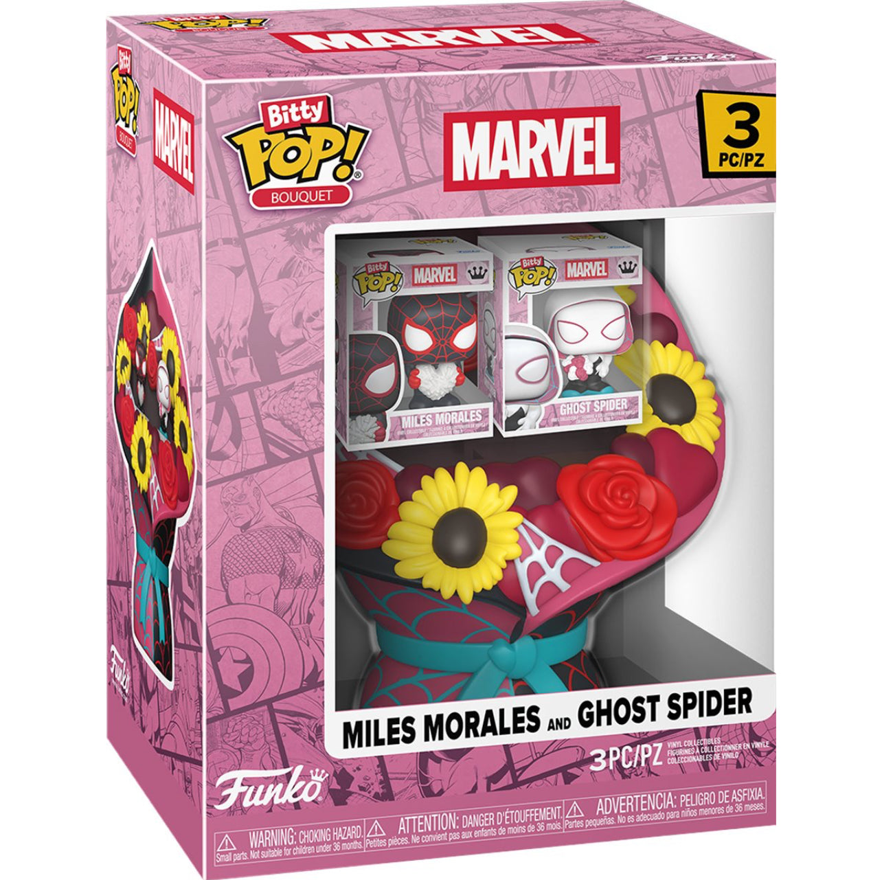 Funko Bitty POP! Valentine Bouquet - Miles Morales and Ghost Spider 3pcs Set
