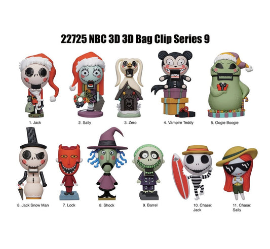 Nightmare Before Christmas 3D Foam Bag Clip Blind Bag 1 Random Figure Series 9