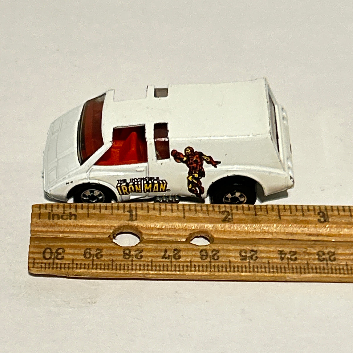 Hot Wheels Iron Man White Vette Van Marvel Comic Heroes Malaysia 1979 Vintage