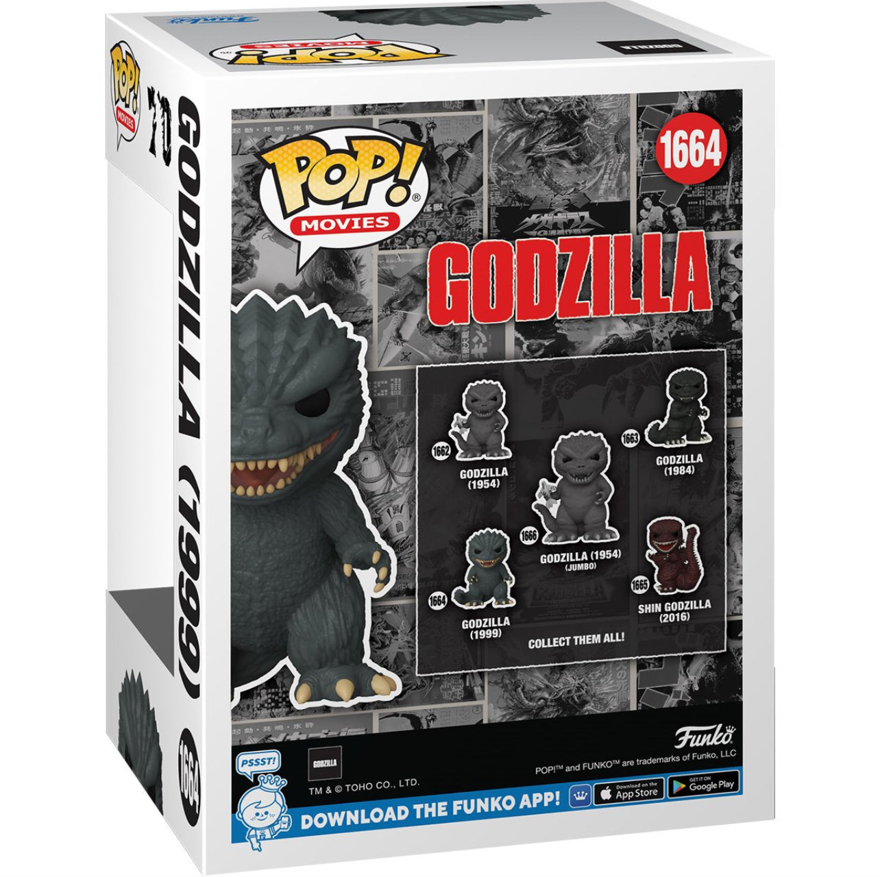 Godzilla (1999) #1664 Funko Pop Movies 70th Anniversary Vinyl Figure Monsters