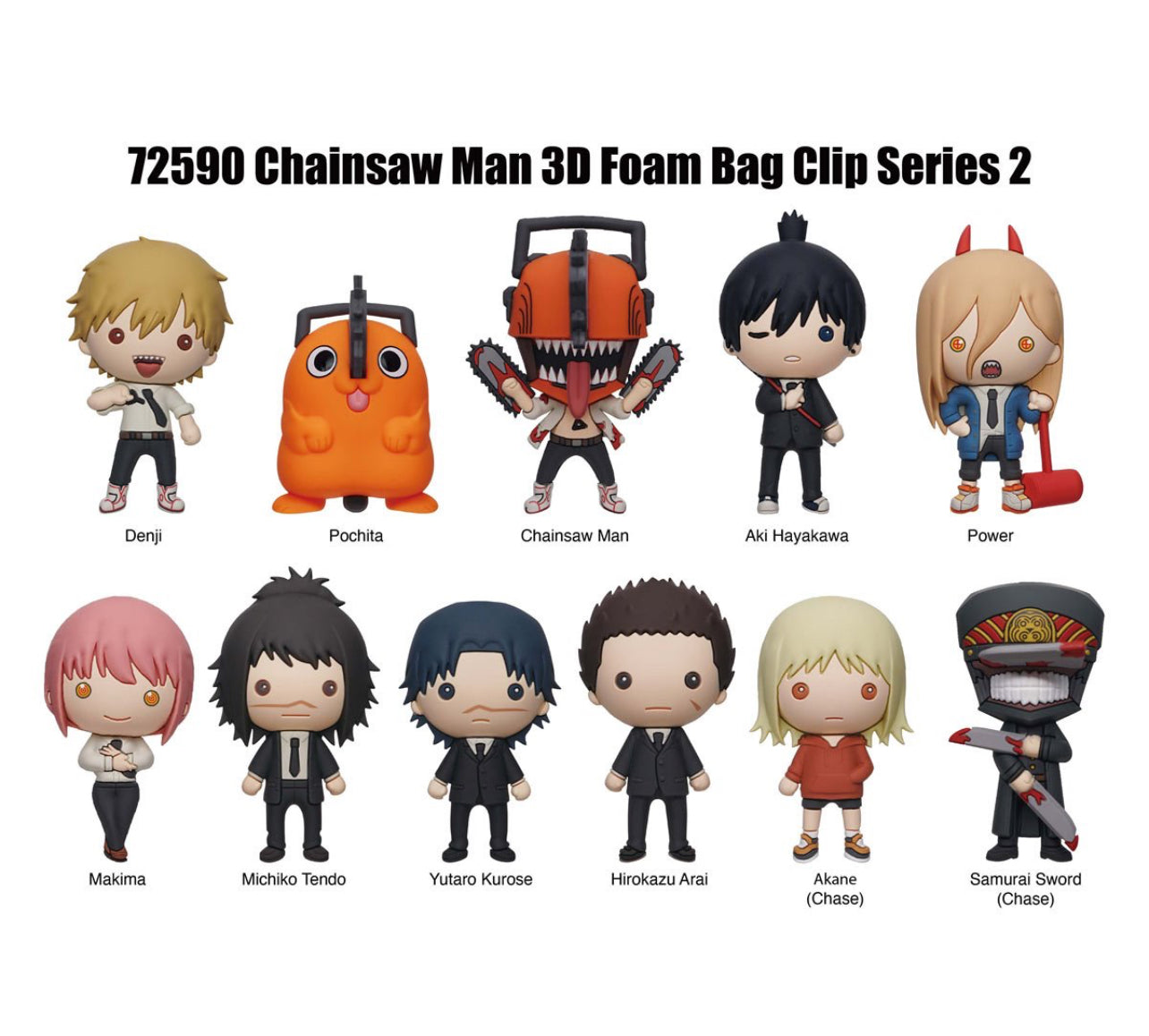 Chainsaw Man Series 2 3D Foam Bag Clip Blind Bag 1 Random Figure Monogram