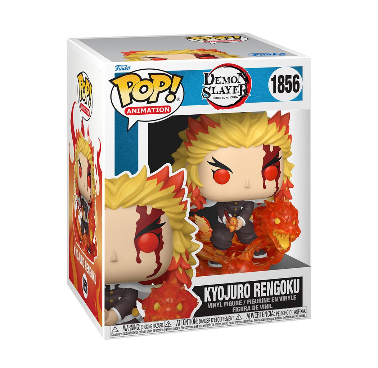 Demon Slayer Kimetsu No Yaiba Kyojuro Rengoku #1856 Funko Pop Premium Edition