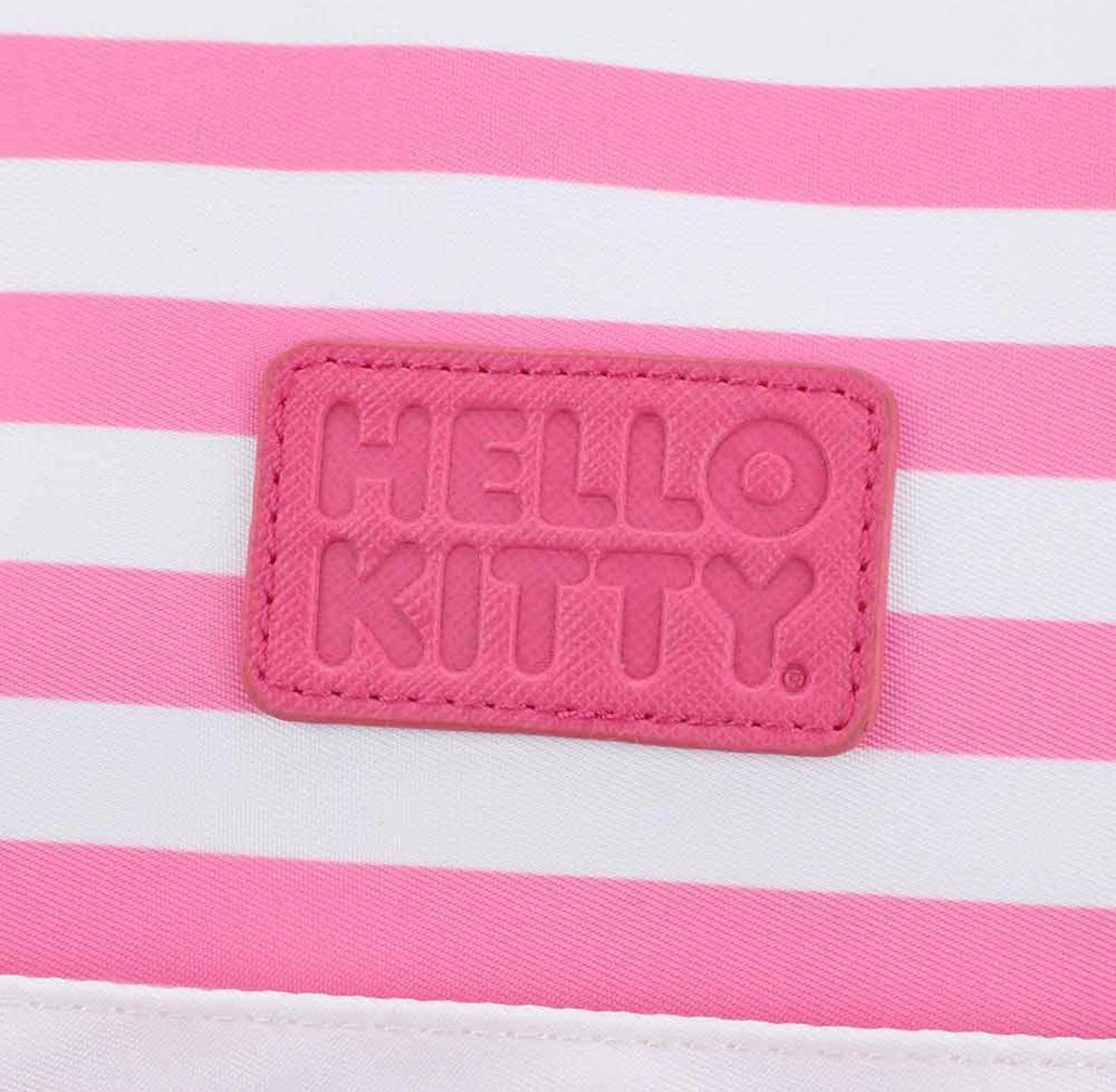 Bioworld Hello Kitty Striped Duffle Travel Bag ā Pink & White