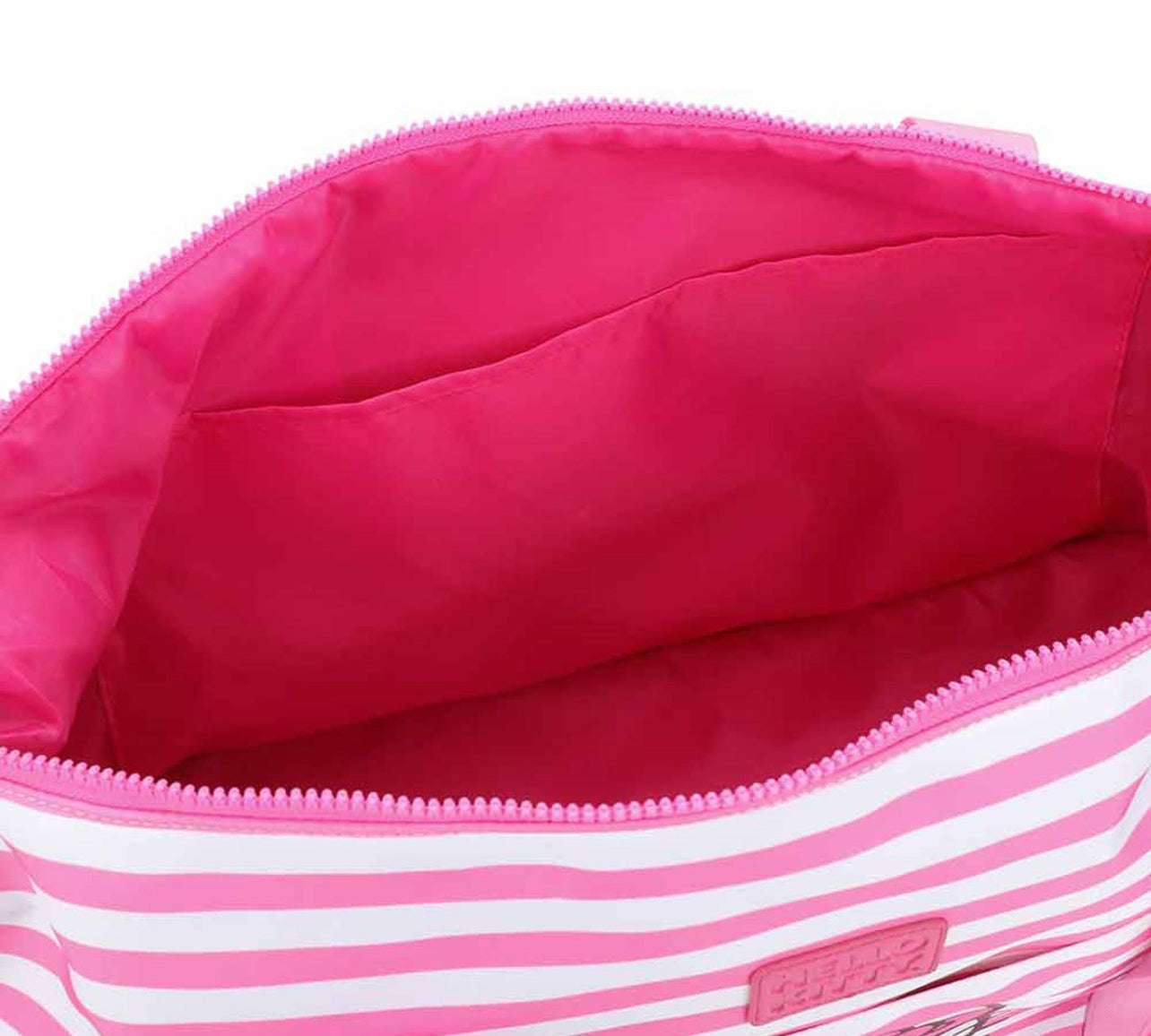 Bioworld Hello Kitty Striped Duffle Travel Bag ā Pink & White