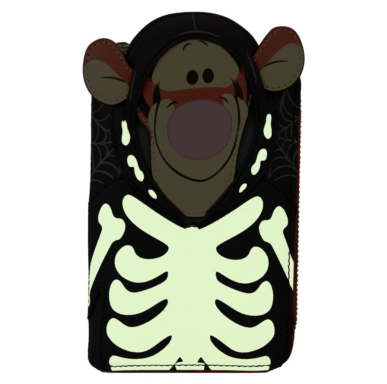 Loungefly Winnie the Pooh Skeleton Tigger Zip-Around Wallet ā Glow-in-the-Dark
