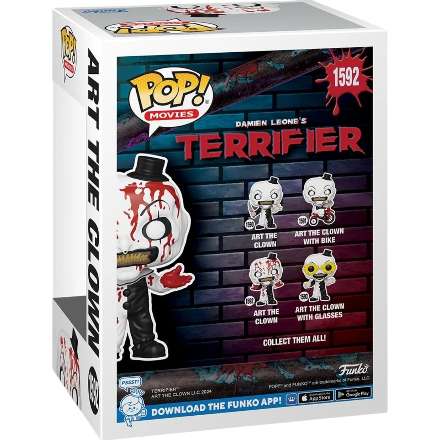 Terrifier Art The Clown Bloody #1592 Funko Pop Movies Horror Slasher Thriller