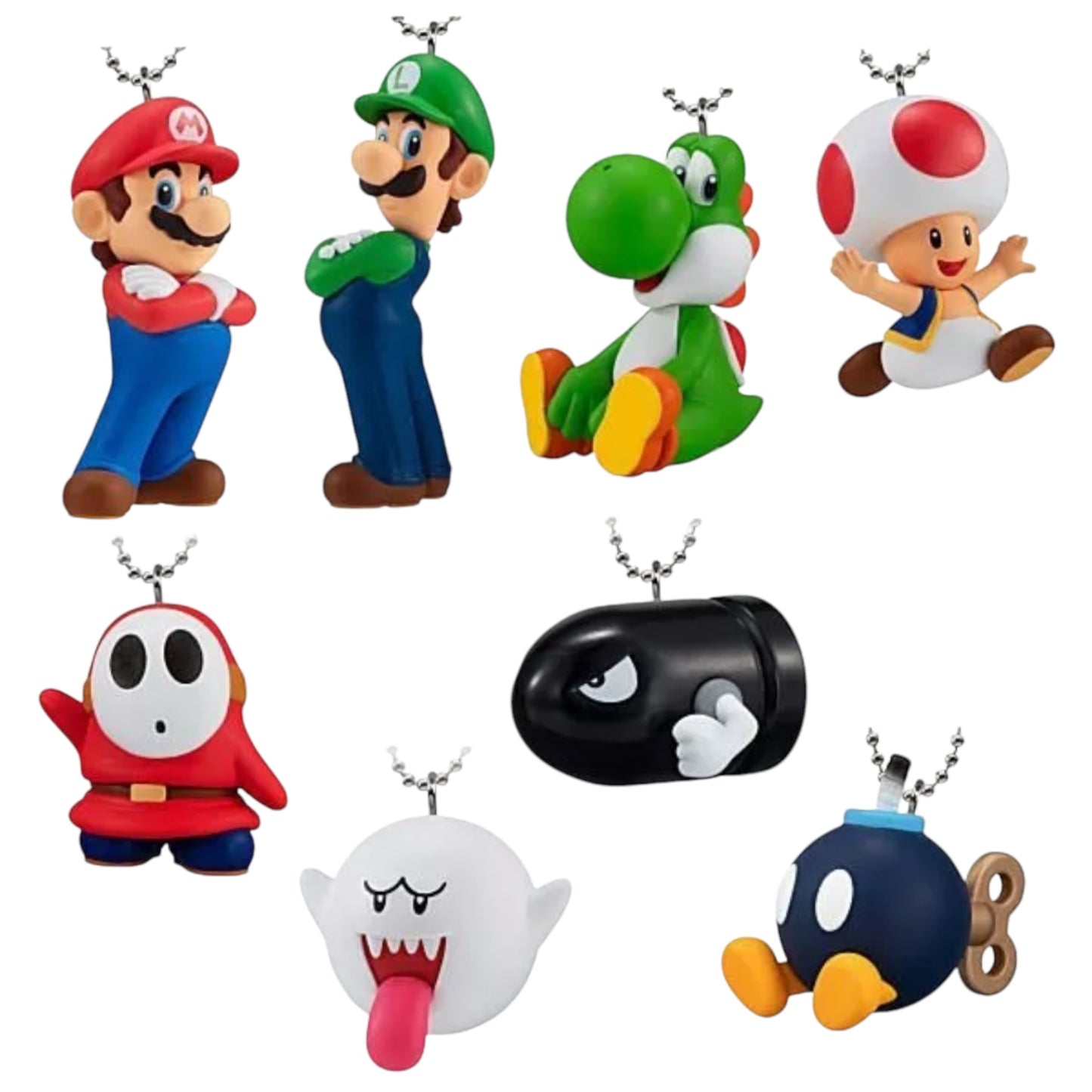 Nintendo Super Mario Charm Collection Bandai 1.5-inch Key Chain 1 Random Figure