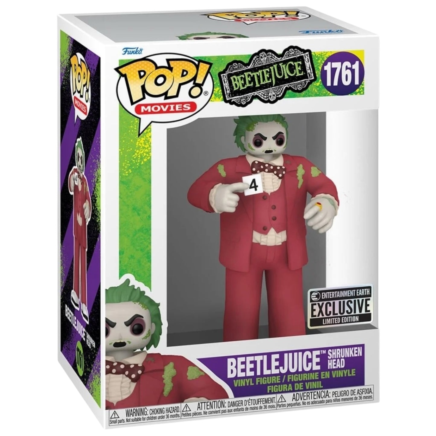 Beetlejuice Shrunken Head Funko Pop! Vinyl Figure #1761 - Entertainment Earth Ex