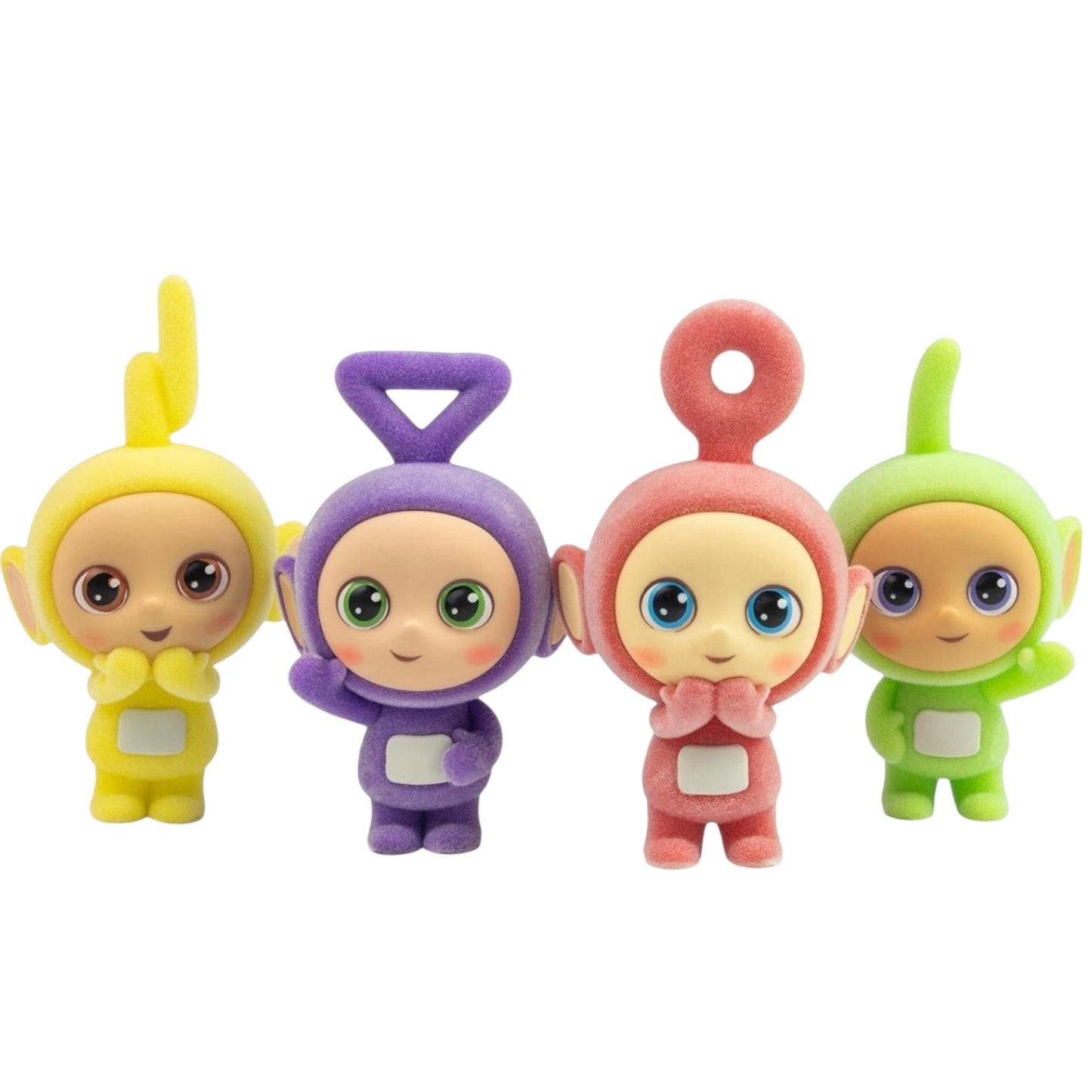 Teletubbies 2.5" Collectible Mini-Figures Rare Chase Set of 4 Glow in the Dark