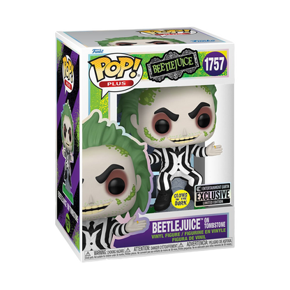 Beetlejuice on Tombstone Glow-in-the-Dark Funko Pop! Plus Vinyl Figure #1757 – Entertainment Earth Exclusive