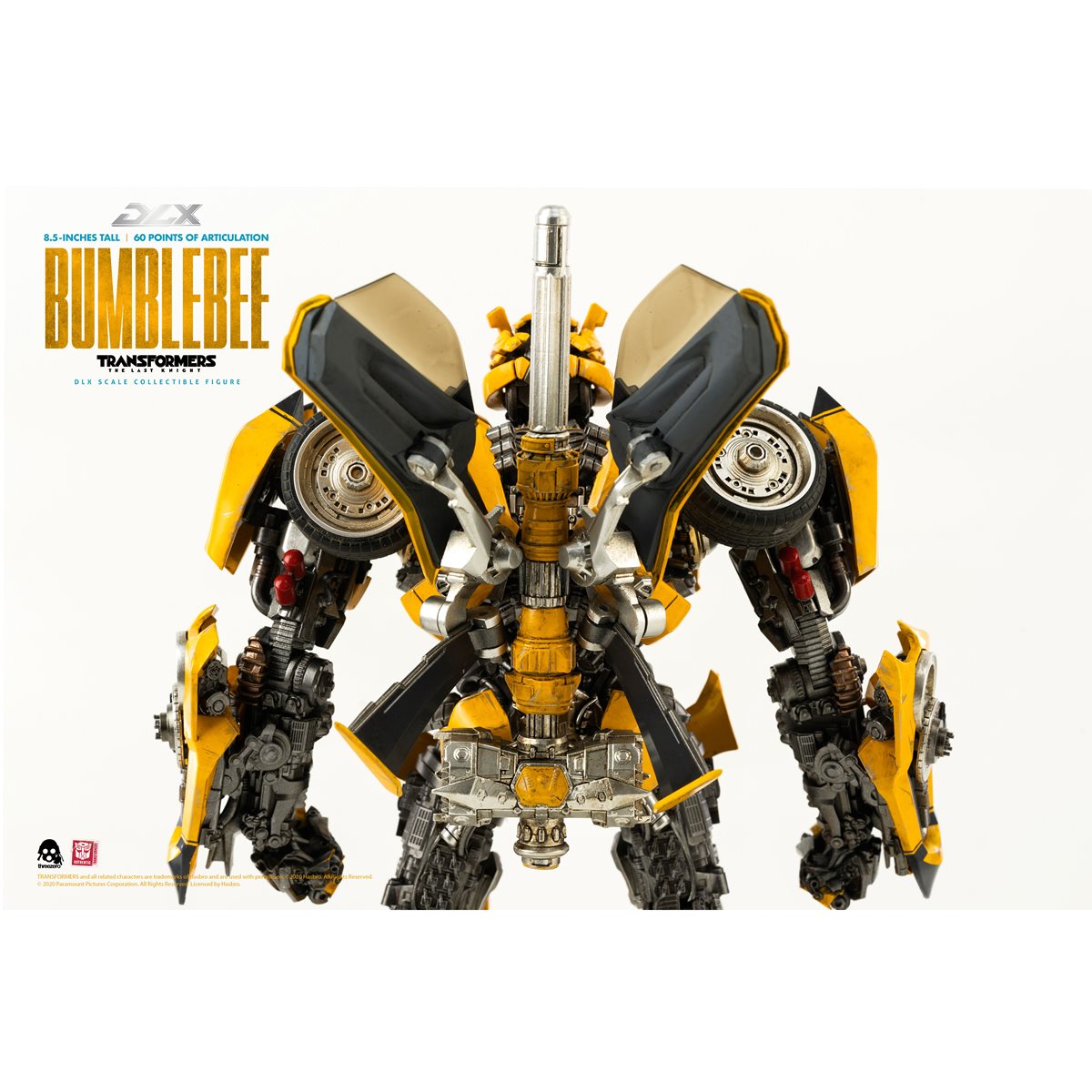 Transformers: The Last Knight Bumblebee DLX Action Figure — rear upper-body detail with stored hammer