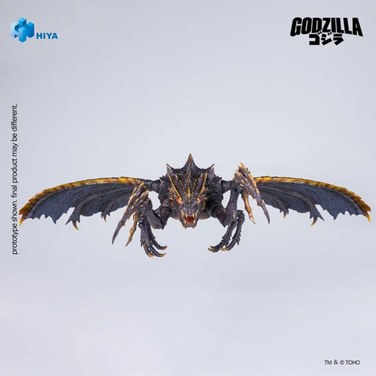 Godzilla vs. Megaguirus 2000 Megaguirus Exquisite Basic Series None Scale 9 3/4-Inch Action Figure — Front flight view with wings spread