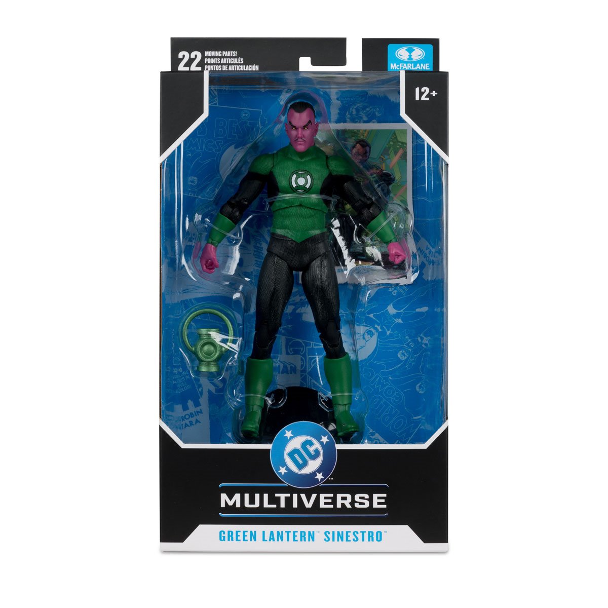 DC Multiverse Wave 31 Green Lantern Sinestro Green Lantern Corps 1 7-Inch Scale Action Figure — Green Lantern Sinestro, front window-box packaging
