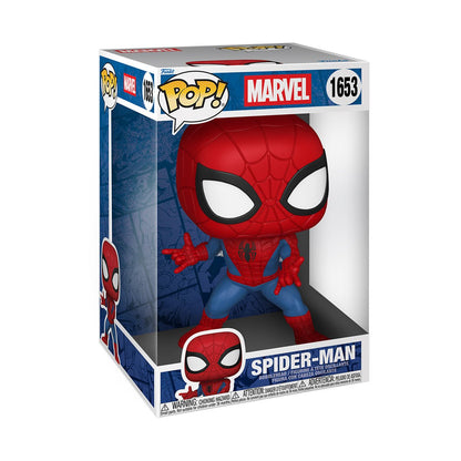 Spider-Man Jumbo 10-Inch Funko Pop! Vinyl Figure #1653 — Window-box packaging for Jumbo Spider-Man Pop! number 1653