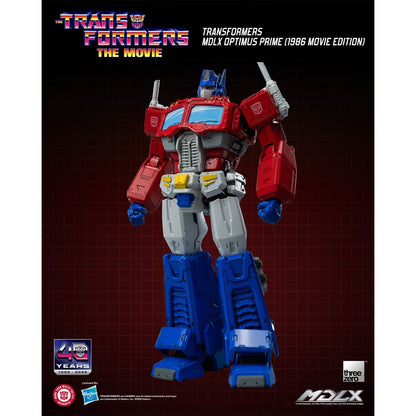 Transformers Optimus Prime 1986 Movie Edition MDLX Action Figure — full standing three-quarter view
