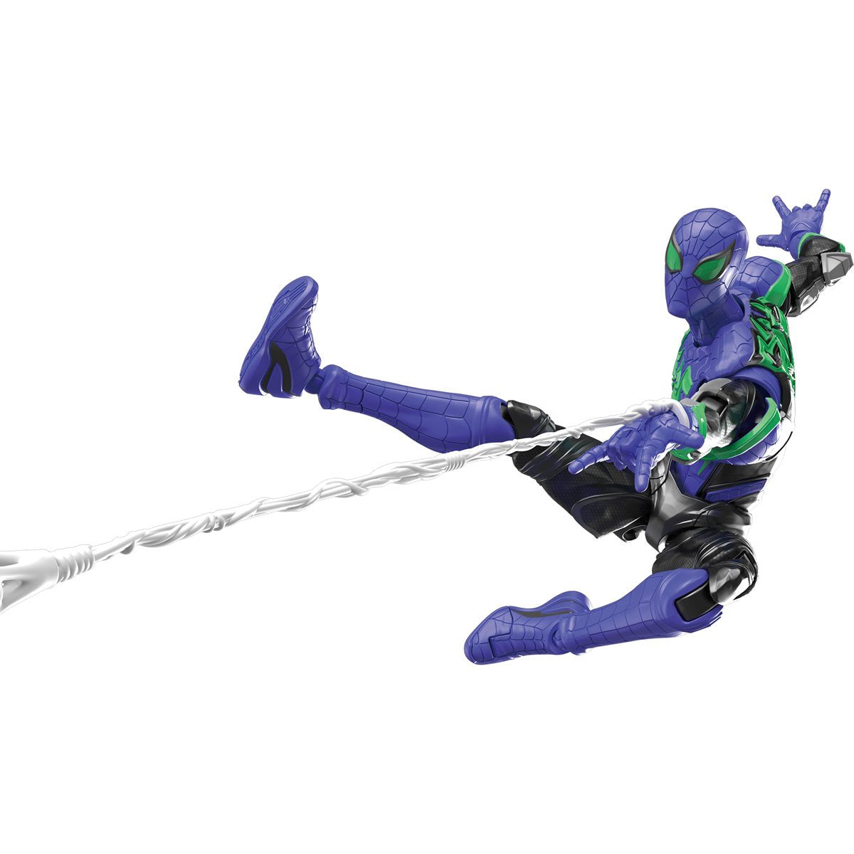 Marvel Rivals Spider-Man Chasm Champion Class CC25 Blokees Model Kit — extended-leg web-swinging pose