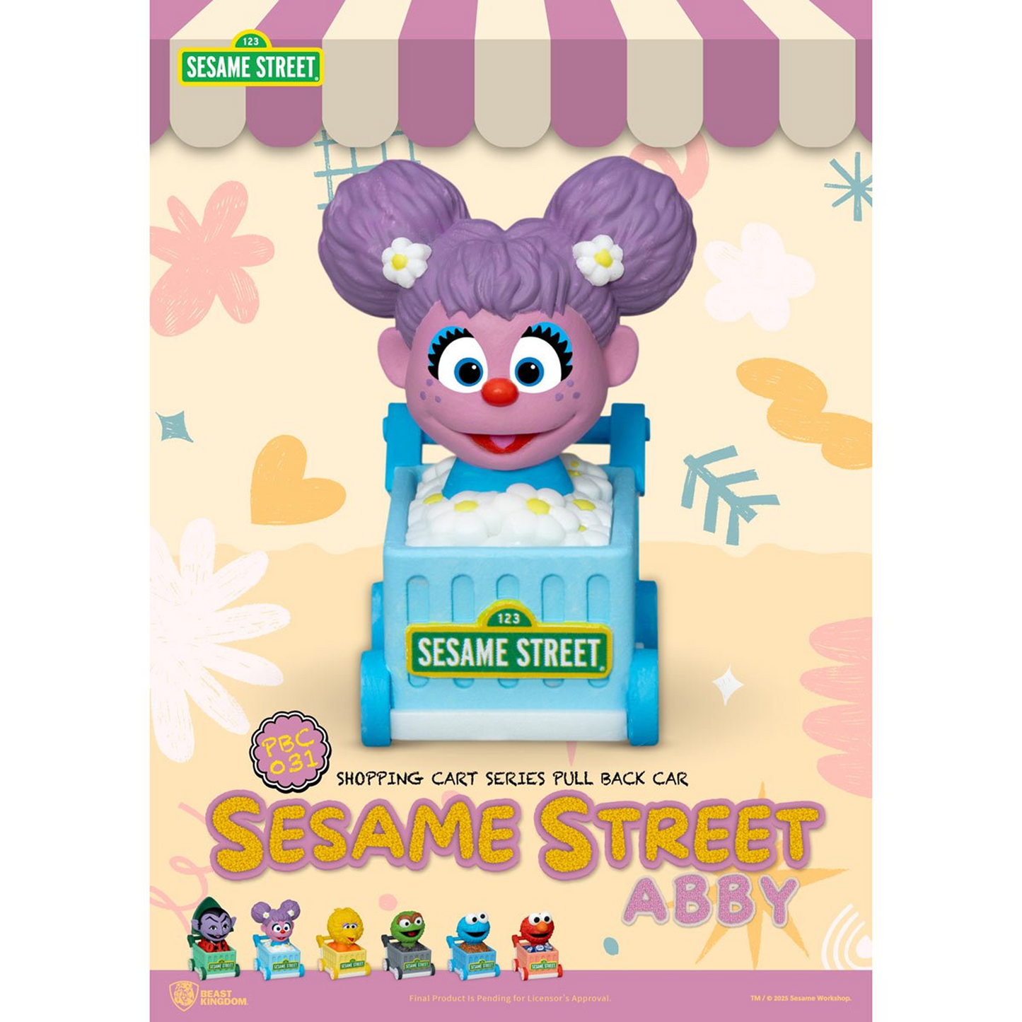 Sesame Street Shopping Cart Pull Back Car Series PBC-031 Blind Box Vehicles