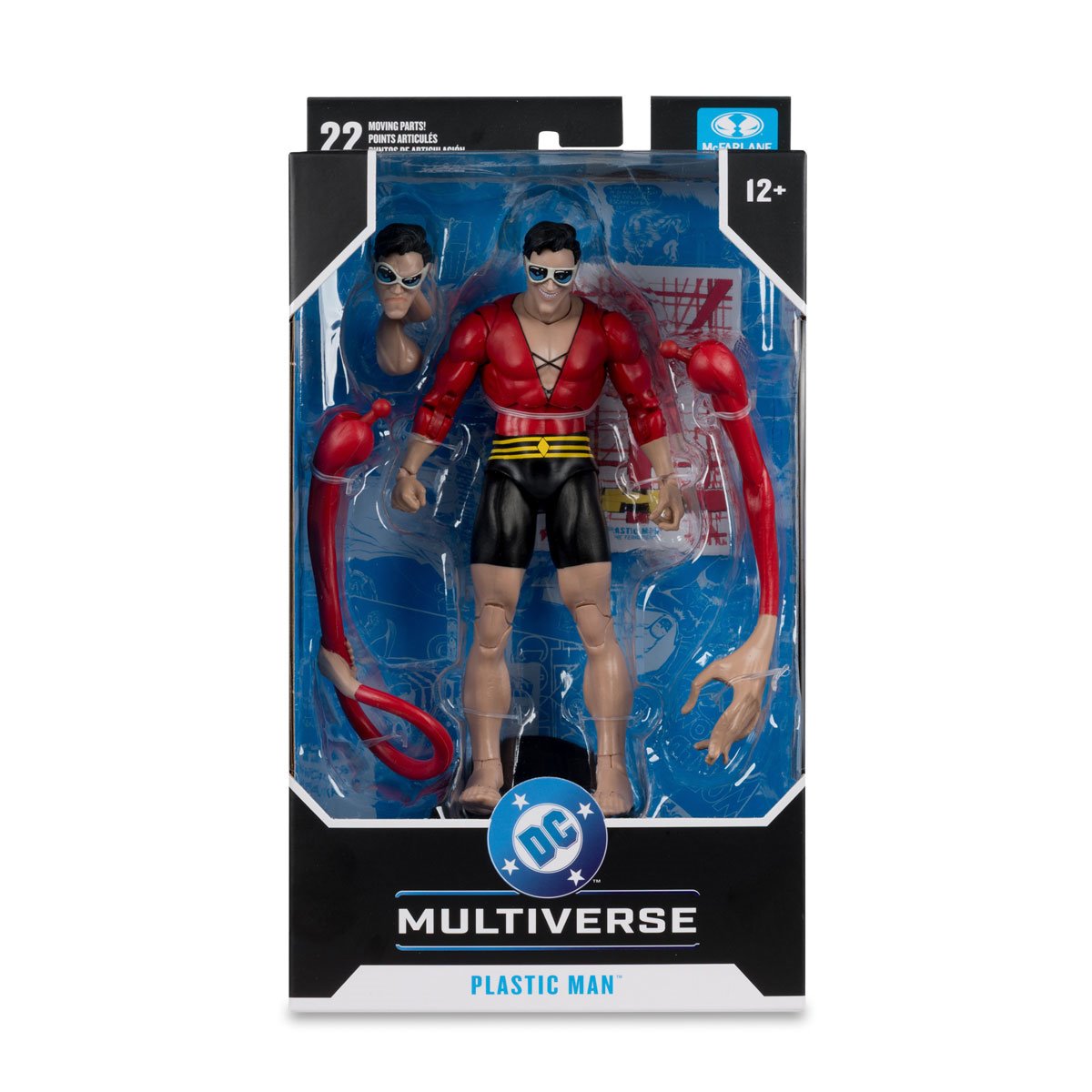DC Multiverse Wave 31 Plastic Man The Terrifics 7-Inch Scale Action Figure — Plastic Man The Terrifics, front window-box packaging