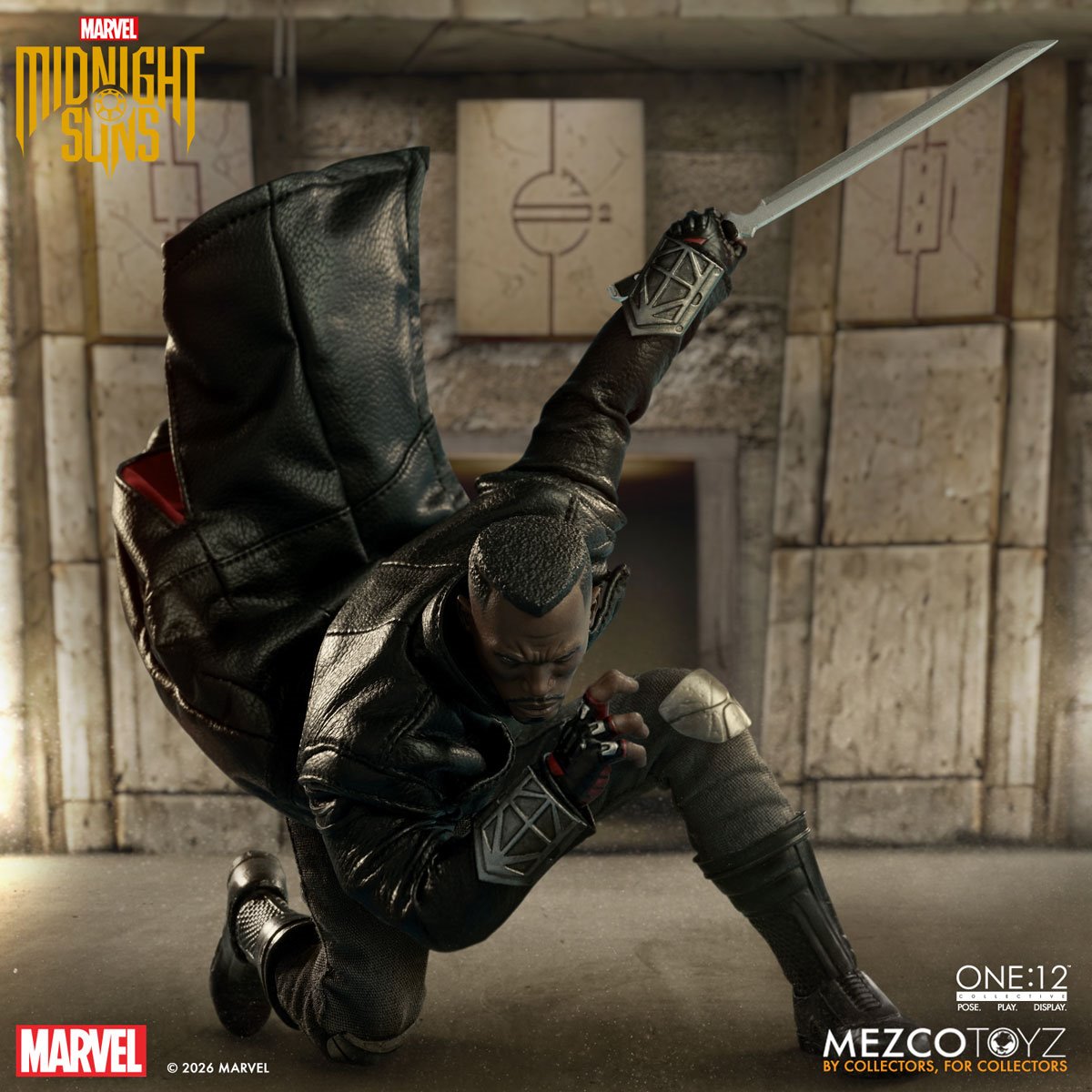 Blade Midnight Sons One:12 Collective Action Figure — kneeling sword pose