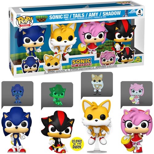 Sonic the Hedgehog Glow-in-the-Dark Funko Pop! Vinyl Bundle Box 4-Pack