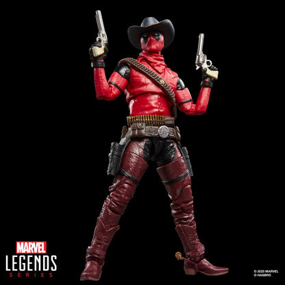 Deadpool & Wolverine Marvel Legends Cowboypool 6-Inch Action Figure — wide stance holding both pistol accessories raised