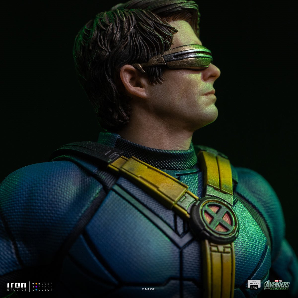 Avengers: Doomsday Cyclops Battle Diorama Series Art Scale 1:10 Limited Edition Statues — normal head and visor close-up