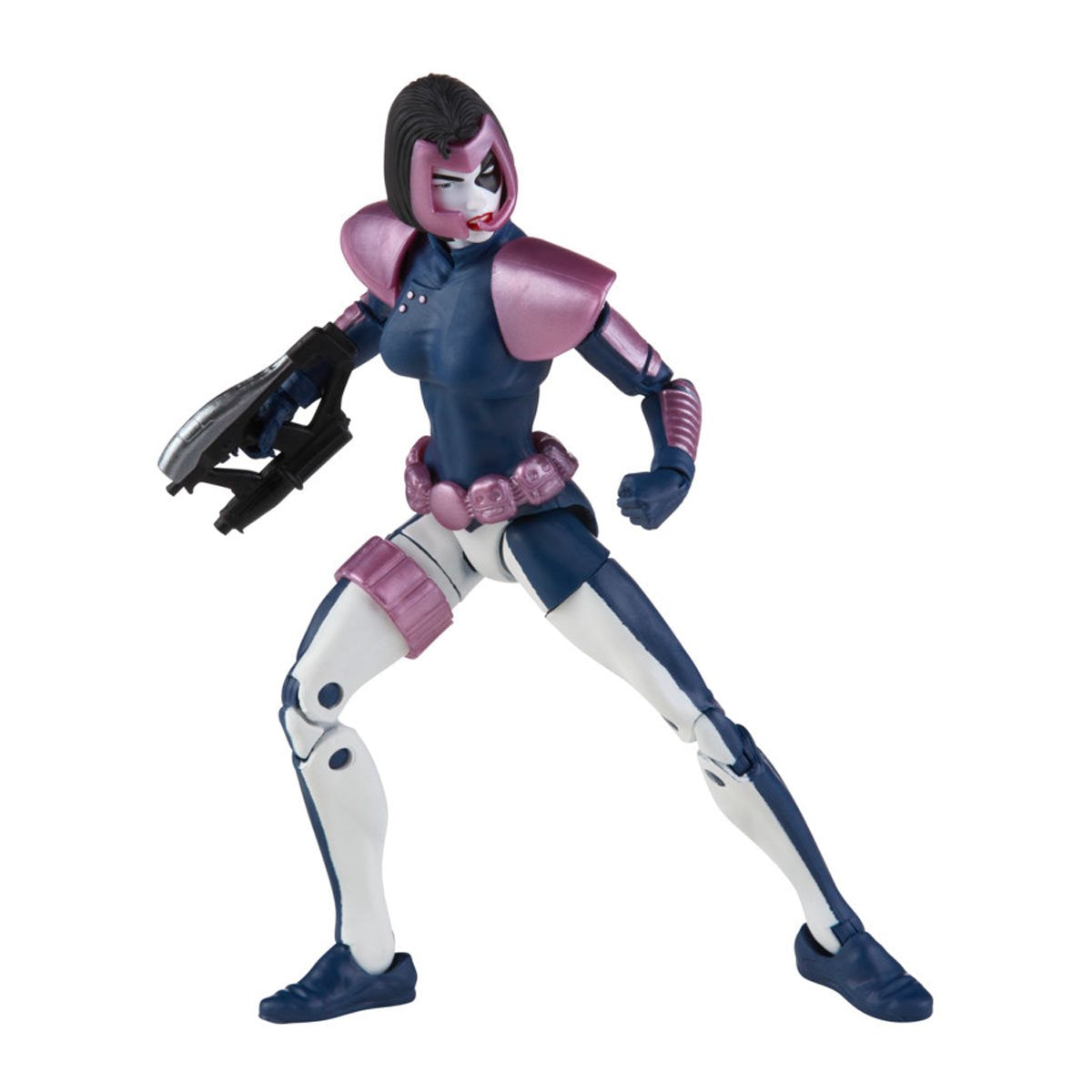 X-Force Marvel Legends Rictor, Domino, and Cannonball 6-Inch Action Figures 3-Pack — included Domino in wide stance with blaster