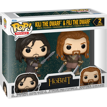 The Hobbit Kili the Dwarf and Fili the Dwarf Funko Pop! Vinyl Figure 2-Pack — The Hobbit Kili and Fili Funko Pop two-pack, front window-box packaging
