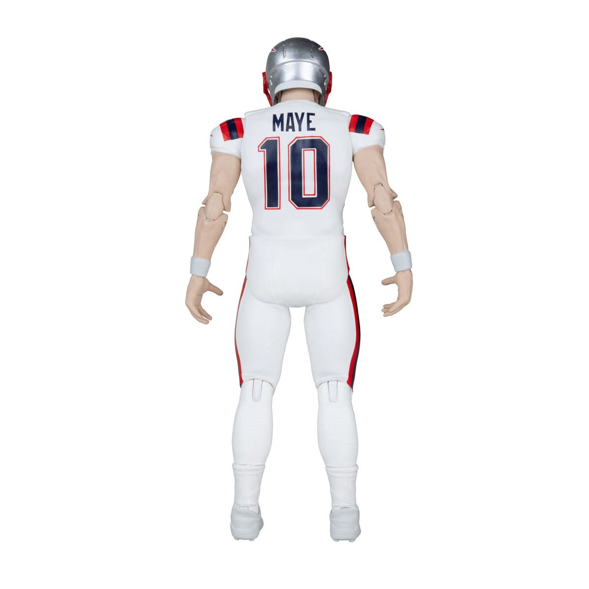 NFL McFarlane's SportsPicks Wave 2 New England Patriots Drake Maye 6-Inch Action Figure — Drake Maye Patriots SportsPicks Wave 2 figure, rear view