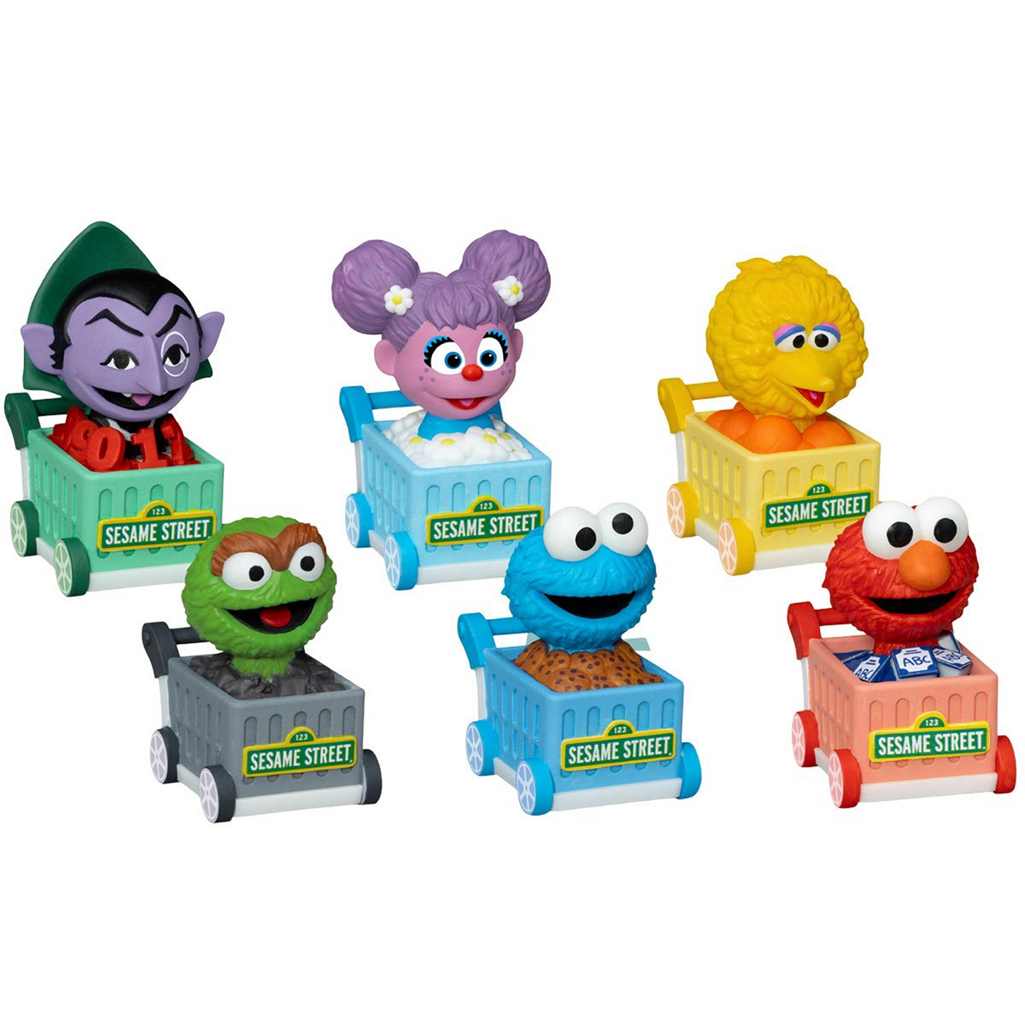 Sesame Street Shopping Cart Pull Back Car Series PBC-031 Blind Box Vehicles