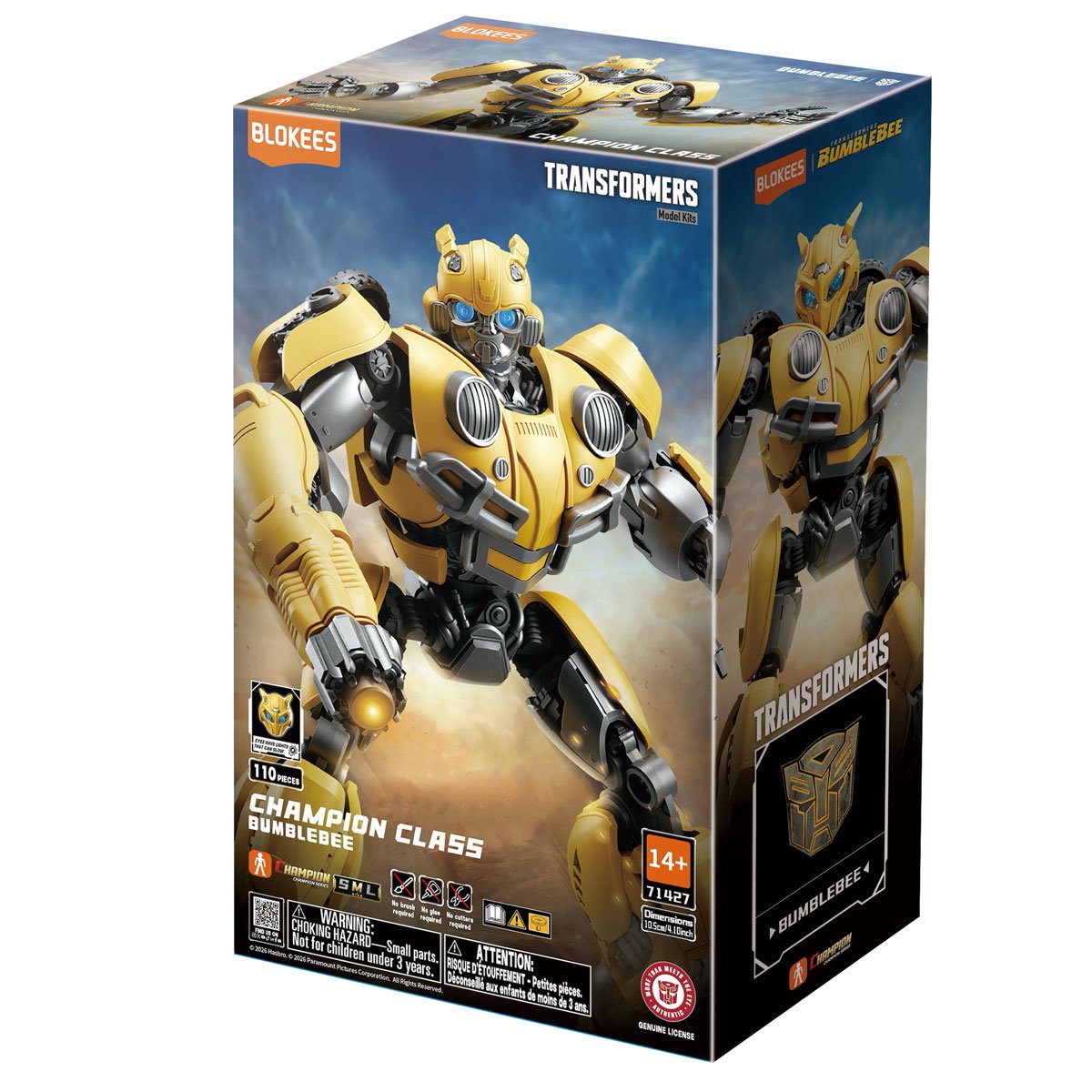 Transformers Classic Class Bumblebee CC27 Blokees Model Kit — three-quarter packaging view