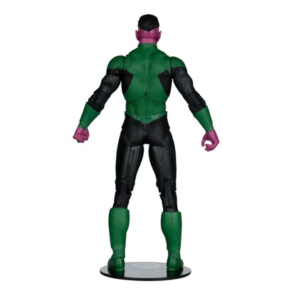 DC Multiverse Wave 31 Green Lantern Sinestro Green Lantern Corps 1 7-Inch Scale Action Figure — Green Lantern Sinestro, rear view on display base