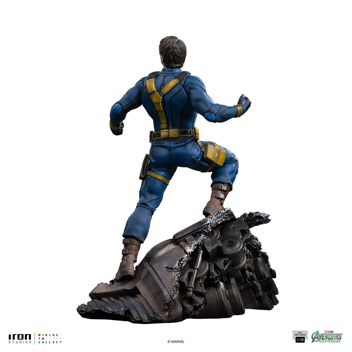 Avengers: Doomsday Cyclops Battle Diorama Series Art Scale 1:10 Limited Edition Statues — rear view with base