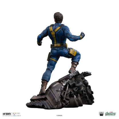 Avengers: Doomsday Cyclops Battle Diorama Series Art Scale 1:10 Limited Edition Statues — rear view with base
