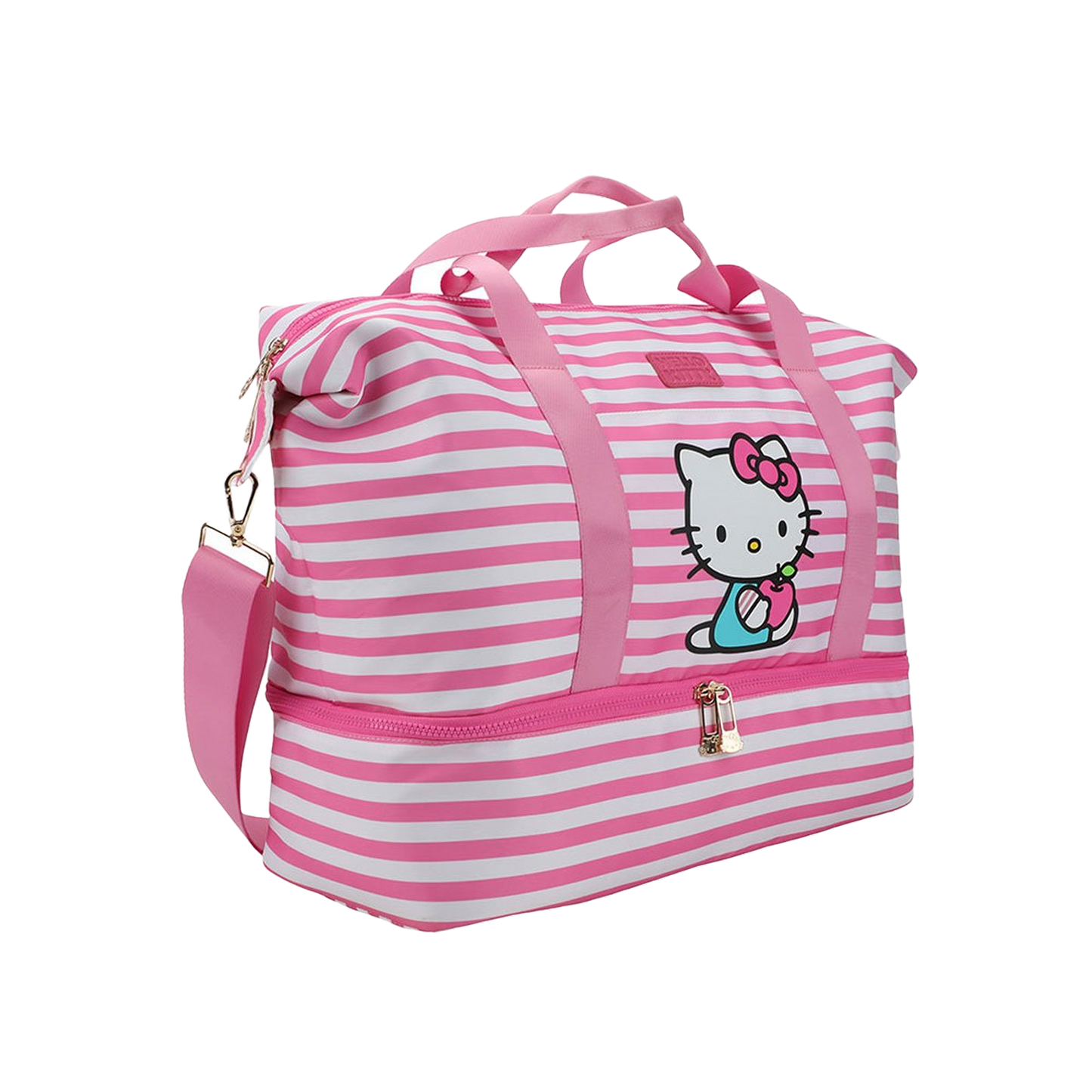 Hello Kitty Striped Duffle Travel Bag