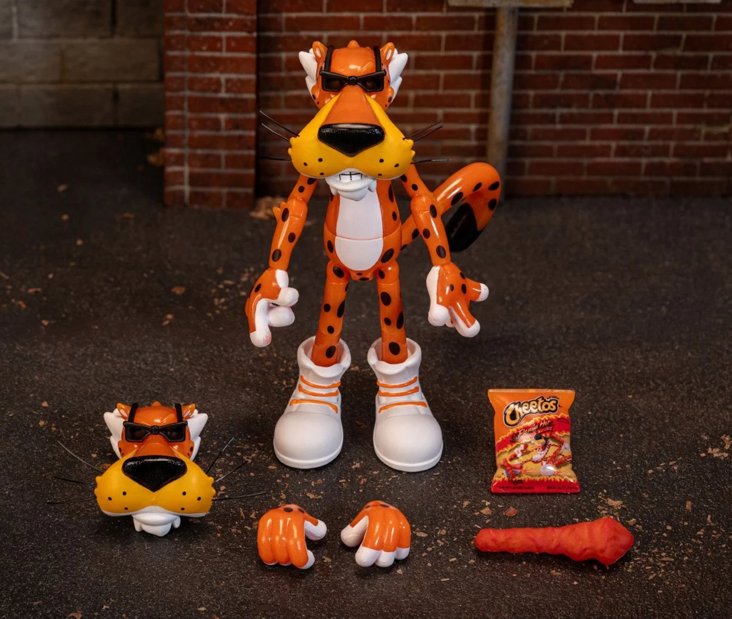 Cheetos Chester Cheetah Flamin' Hot Glow-in-the-Dark 6-Inch Action Figure