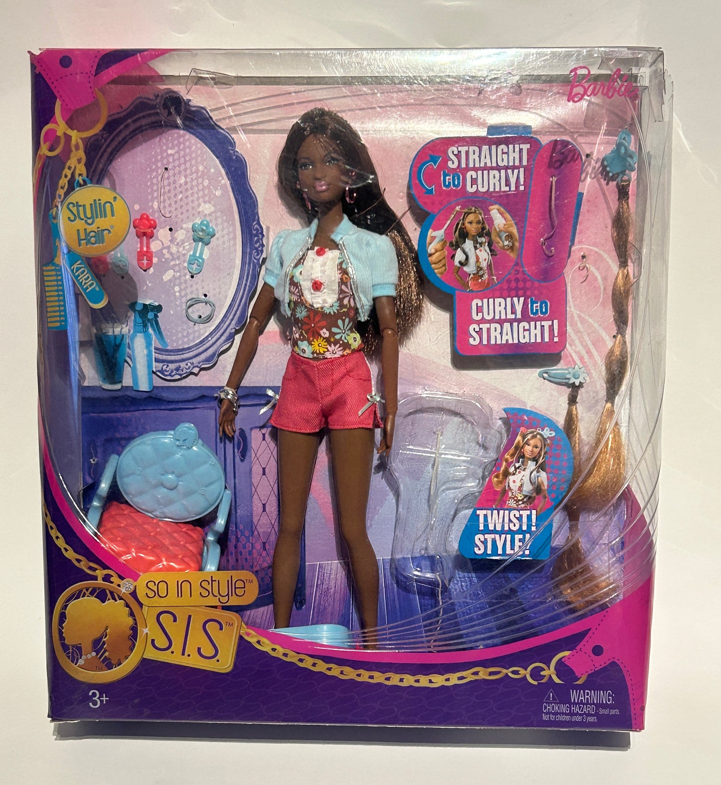 Barbie Stylin' Hair Kara So In Style Doll 2009 Mattel P8328 DMG African American