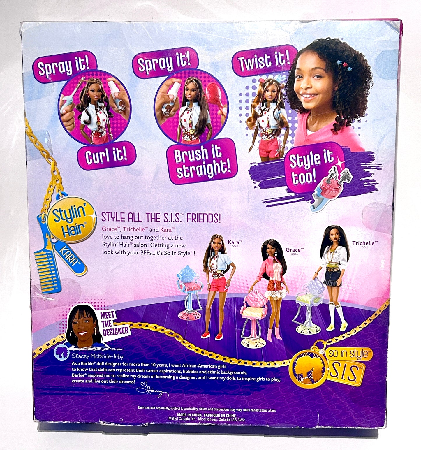 Barbie Stylin' Hair Kara So In Style Doll 2009 Mattel P8328 DMG African American