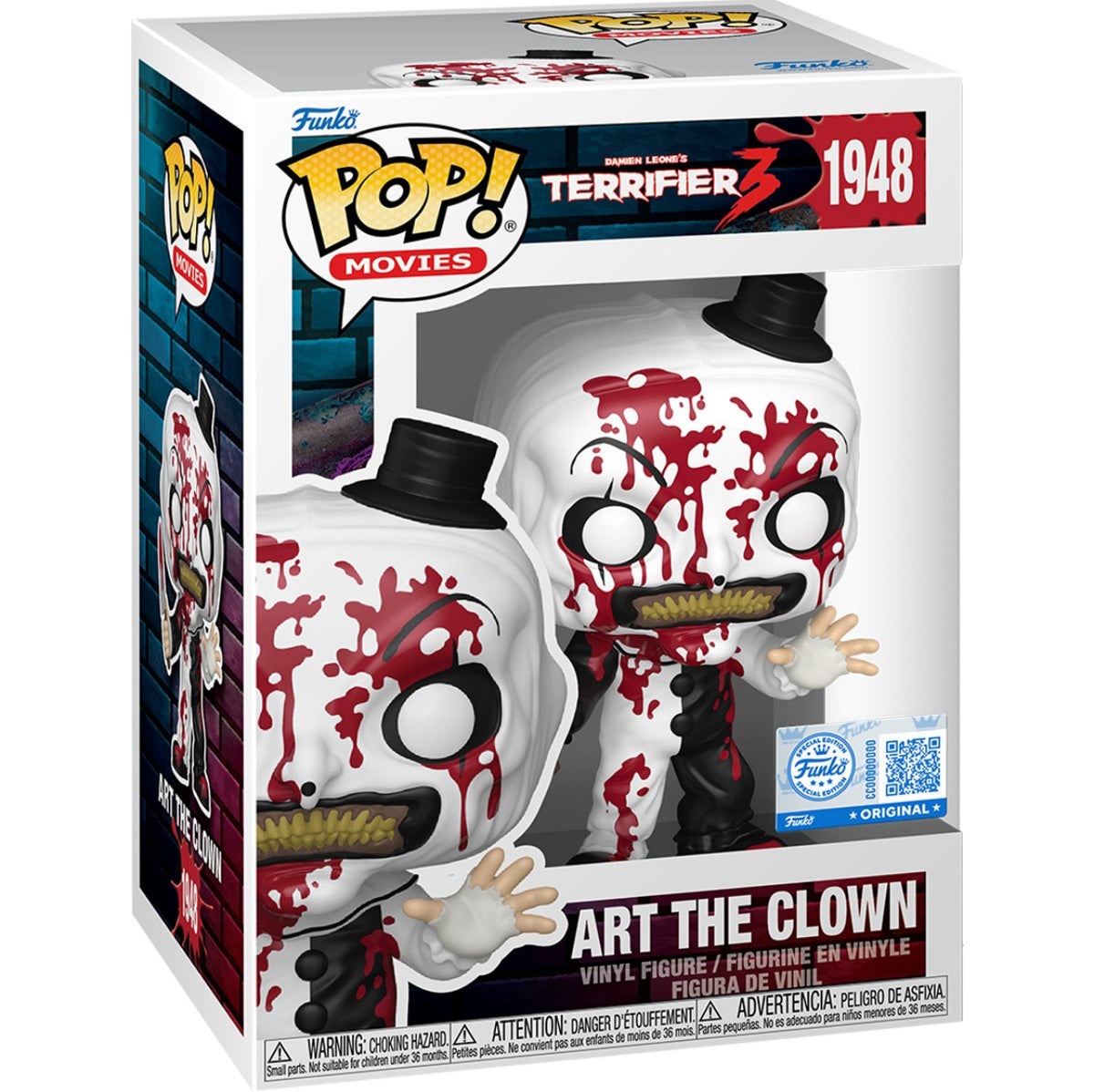 Art the Clown Terrifier 3 #1948 Funko Pop Movies  Horror Slasher -Common Version