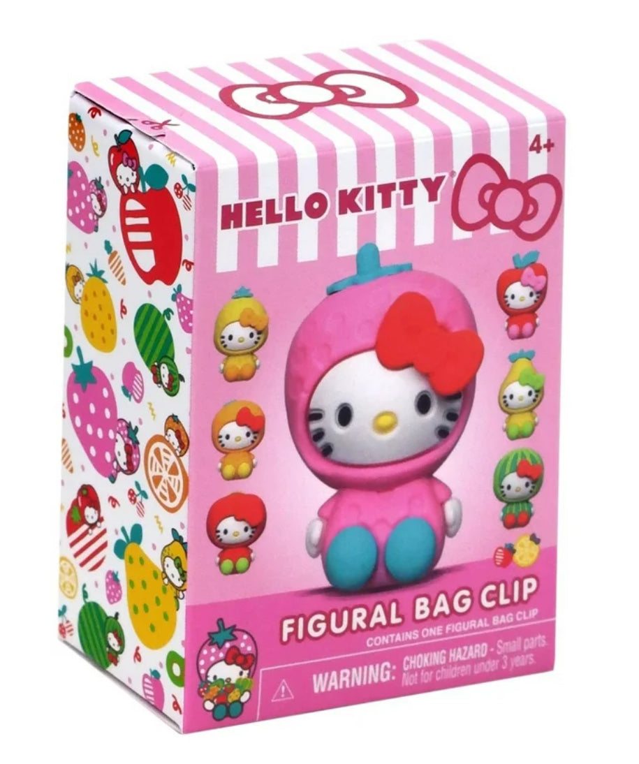 Hello Kitty Mystery Figural Bag Clip 1 Random Figure Fruit Keychain 3D Foam