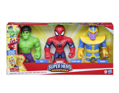 Marvel Super Hero Adventures Mega Mighties Hulk Spider Man Thanos