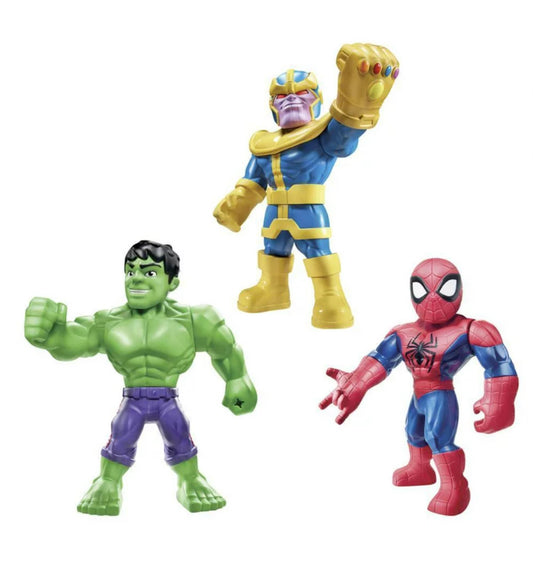 Marvel Super Hero Adventures Mega Mighties Hulk Spider Man Thanos