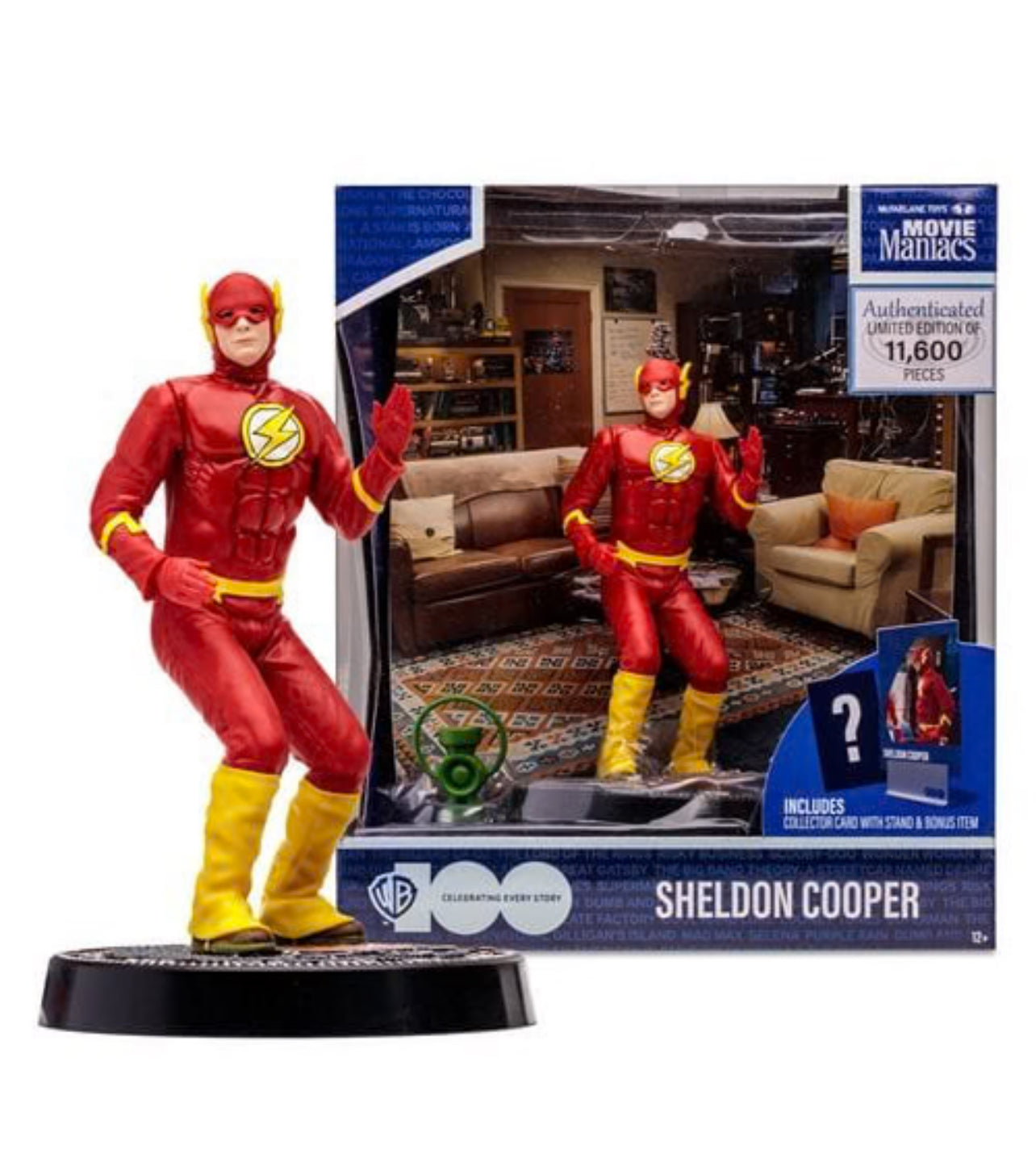 Movie Maniacs WB 100 Sheldon Cooper The Big Bang Theory Figure McFarlane Toys