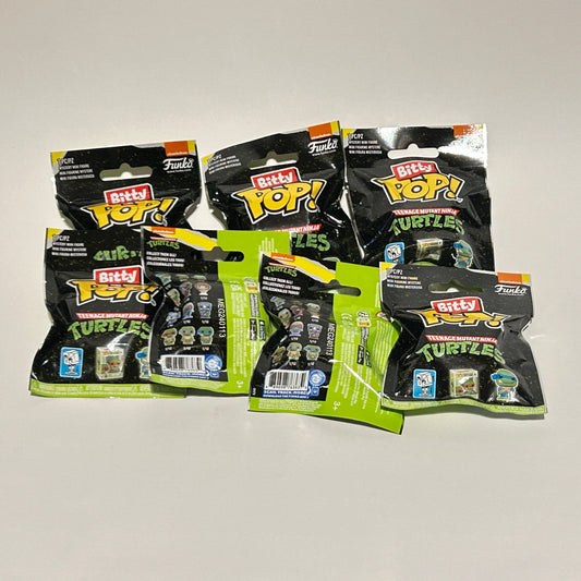 TMNT Funko Bitty Pop Mystery Blind Bags X7 Pieces Mini Figures Random Turtles