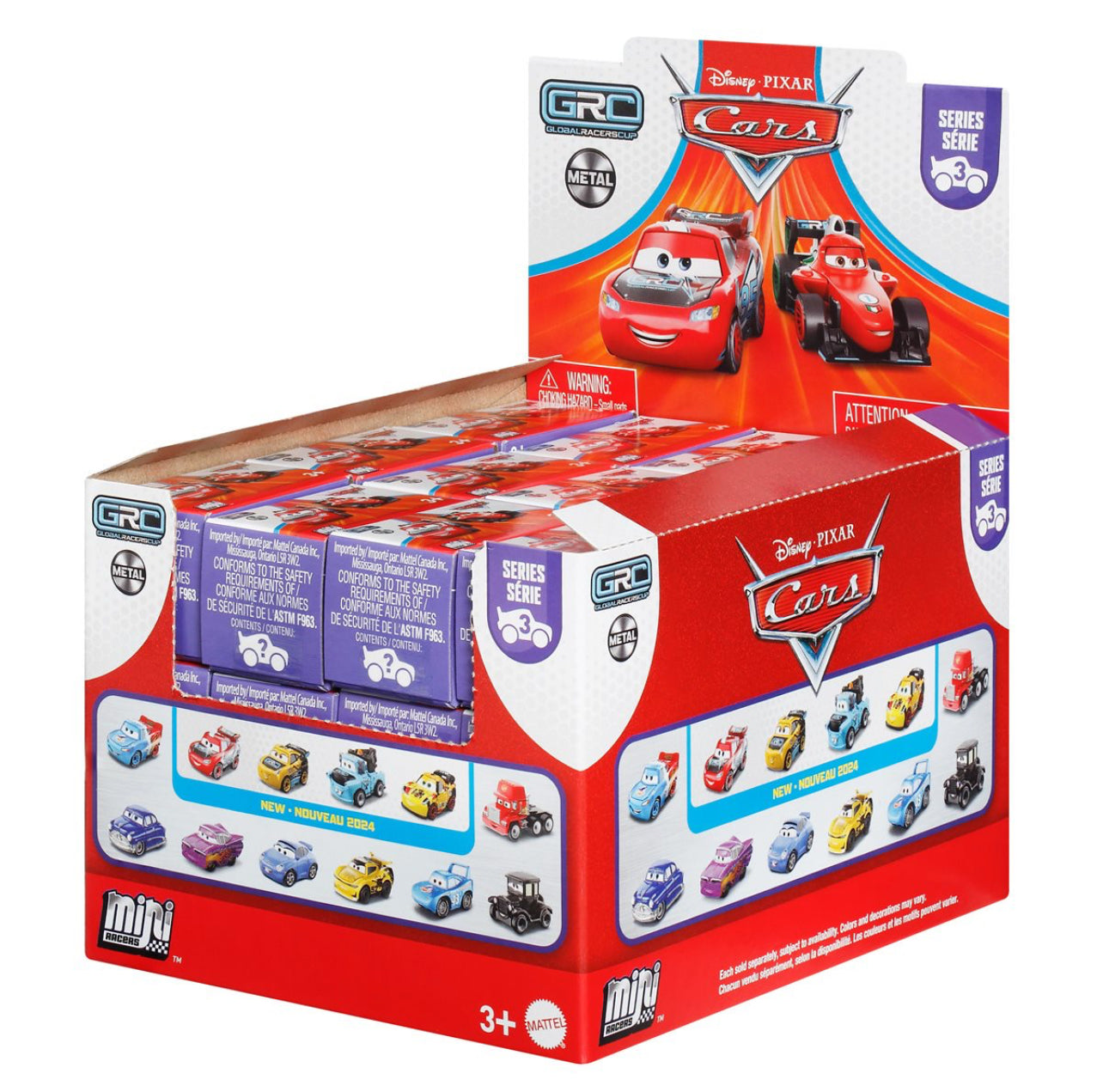 Disney Pixar Cars Mini Racers Blind Pack Mix 3, 1 Random Die-Cast Car