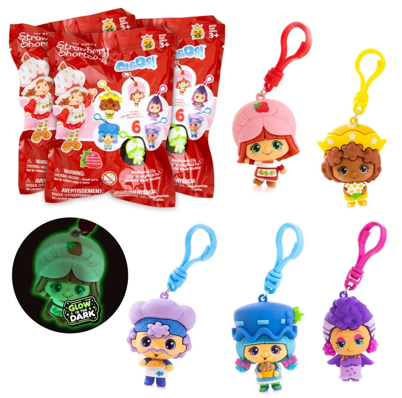 Strawberry Shortcake 2.5" CheeBee Key Chain Bag Clip Random Blind Bag