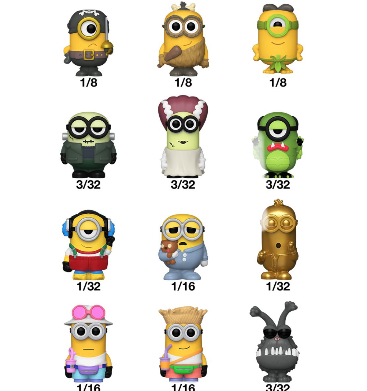 Minions Funko Bitty Pop! Singles Blind Bag Mini Figure Costumes