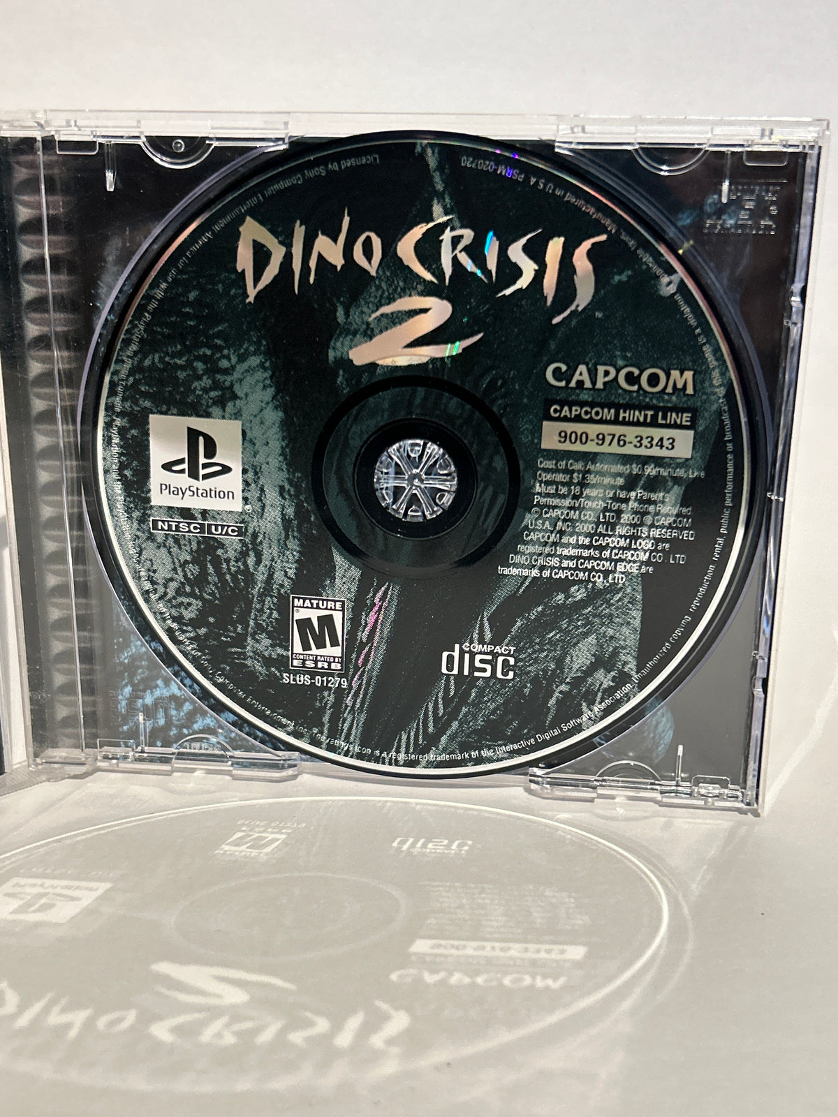 Dino Crisis 2 Capcom Playstation 1 PS1 CIB with Reg Card Black Label Survival