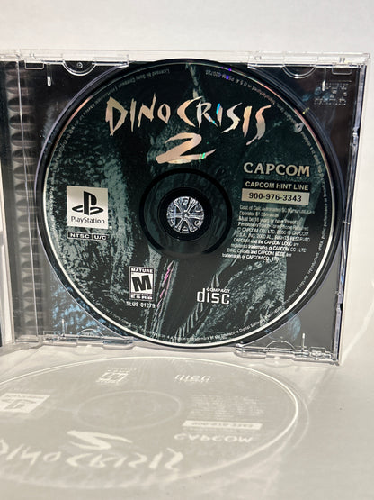 Dino Crisis 2 Capcom Playstation 1 PS1 CIB with Reg Card Black Label Survival